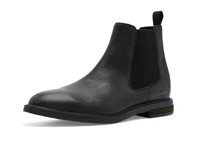 Clarks Jaxen Easy Men's Boots Black Leather: 9 D - Medium