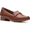 Clarks Women's Juliet Bay Slip-on Loafer Flats In Tan Leather