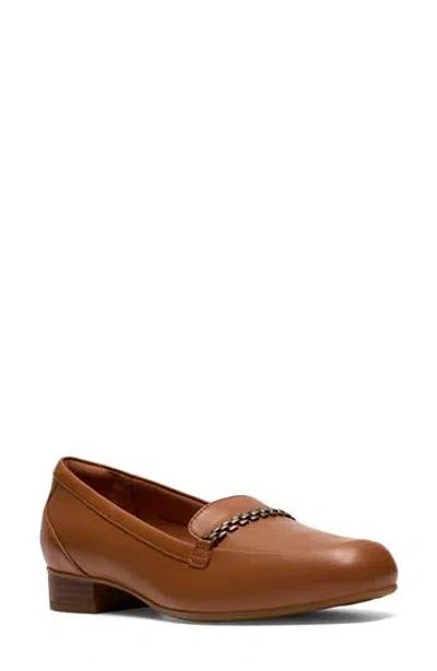 Clarks ® Juliet Mia Leather Loafer In Tan Leather