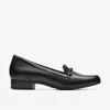 Clarks Women's Juliet Shine Slip-on Loafers In Black