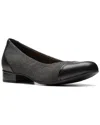 Clarks Women's Juliet Step Slip-on Cap-toe Flats In Grey