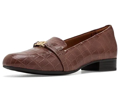Clarks Juliet Teagan Women's Dress Flat Shoes Dark Tan Combi Leather: 10 B - Medium In Brown