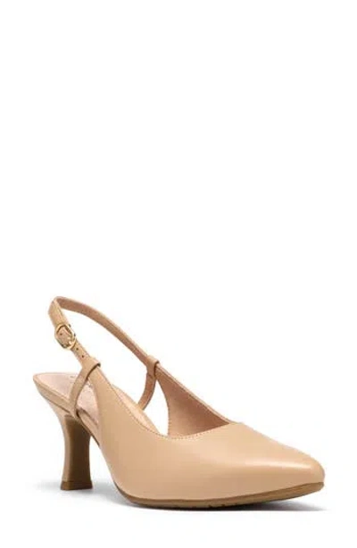 Clarks ® Kacelyn Slingback Pump In Beige Leather