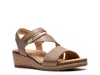 Clarks Kacha Wave Wedge Sandal In Brown