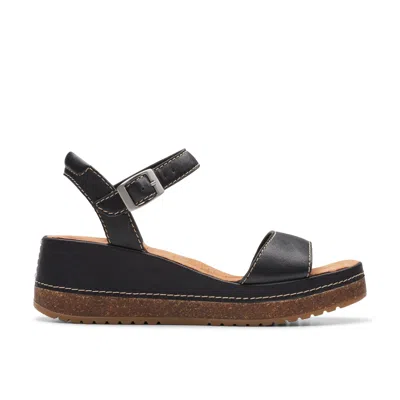 Clarks Kassanda Lily In Black Leather In Multi