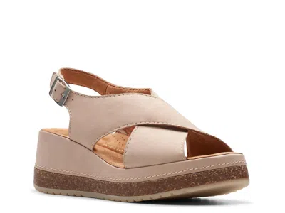 Clarks Kassanda Step Wedge Sandal In Brown