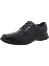 Clarks Kempton Lace Mens Leather Lace Up Oxfords In Black