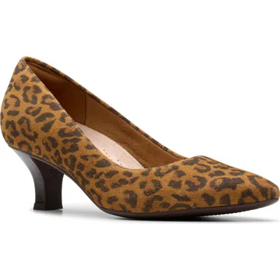 Clarks ® Kepley Vine Pointed Toe Pump In Animal Print