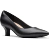 Clarks ® Kepley Vine Pump In Black Leather