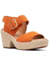 CLARKS KIMMEIHI STRAP WOMENS LEATHER WEDGE ESPADRILLES