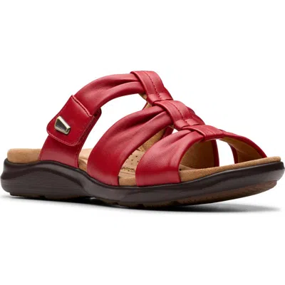 Clarks ® Kitly Slide Sandal In Red