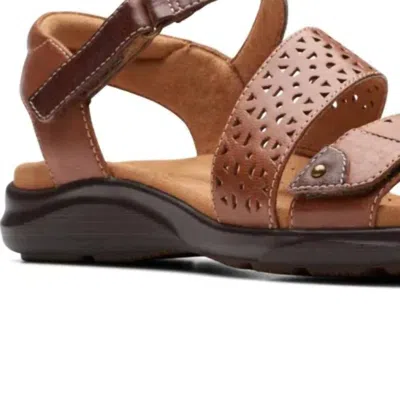 Clarks Kitly Way Leather Sandal In Brown