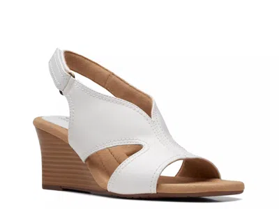 Clarks Kyarra Aster Wedge Sandal In White