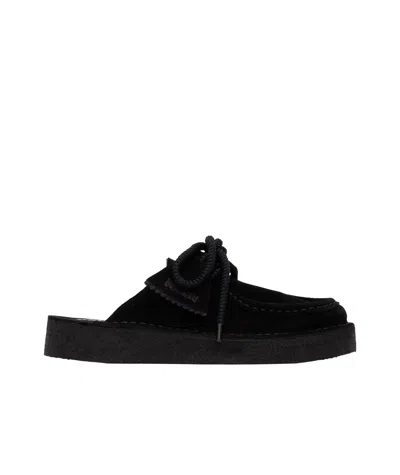 Clarks Lace-up Mules In Black