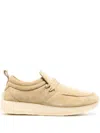 Clarks Lace-up Suede Loafers In Neutrals
