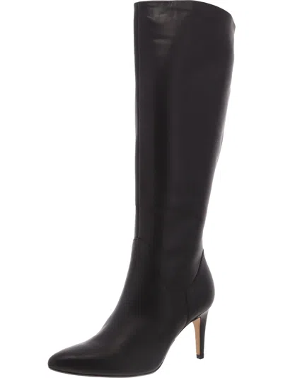 Clarks Laina85 Up Womens Leather Zip Up Knee-high Boots In Black