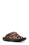 Clarks Laurieann Bali Strappy Platform Slide Sandals In Brown Combo