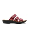 Clarks Laurieann Dove In Red Leather In Multi