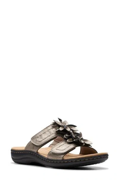 Clarks ® Laurieann Mist Sandal In Pewter Metallic