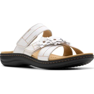 Clarks ® Laurieann Rose Sandal In White Leather