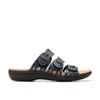 Clarks Laurieann Ruby Scalloped Strap Slide Sandals In Multi