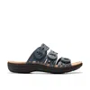 Clarks Laurieann Ruby Scalloped Strap Slide Sandals In Multi