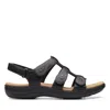 Clarks Laurieann Vine Womens Leather Open Toe Ankle Strap In Black