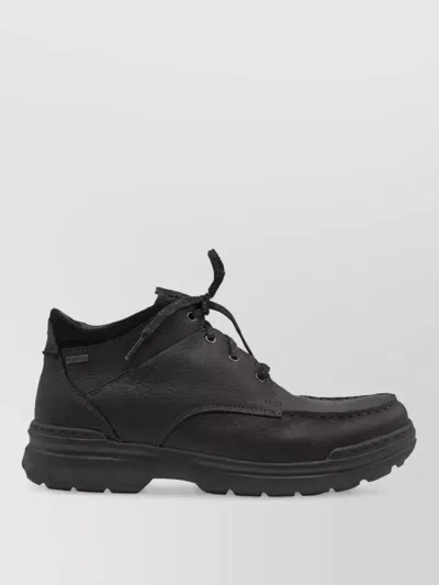 Clarks Leather Ankle Boots In Black