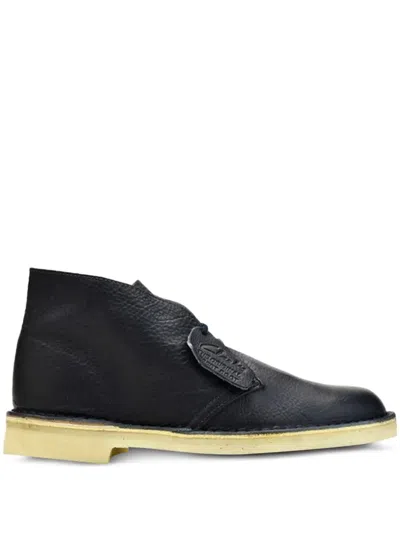 Clarks Leather Boots In Black