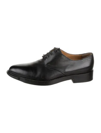 Pre-owned Clarks Leather Derby Shoes In Black
