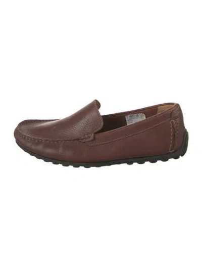 Pre-owned Clarks Leather Drivers In Brown