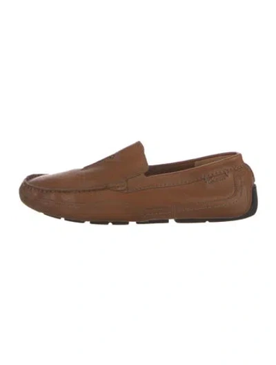 Pre-owned Clarks Leather Drivers In Brown