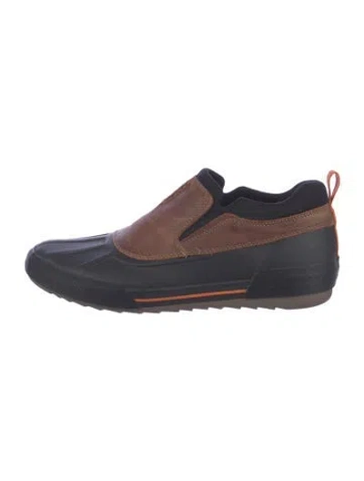 Pre-owned Clarks Leather Espadrilles In Brown