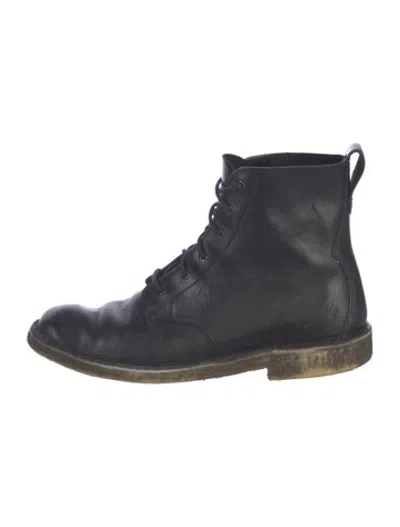 Pre-owned Clarks Leather Lace-up Boots In Blue
