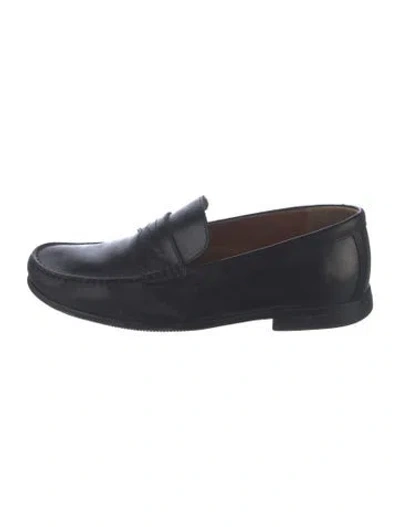 Pre-owned Clarks Leather Loafers In Blue