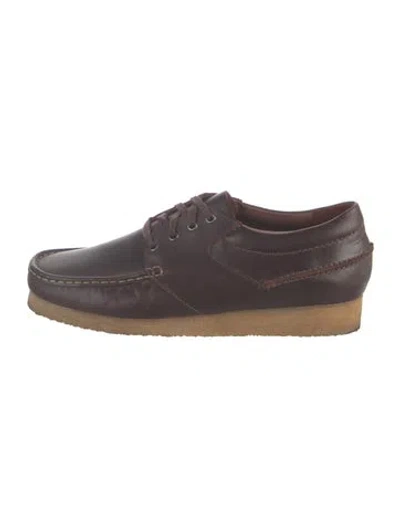 Pre-owned Clarks Leather Loafers In Brown