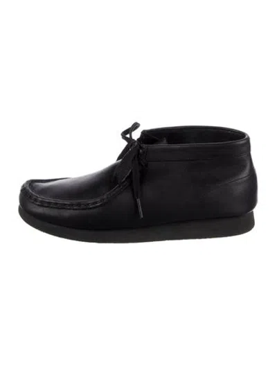 Pre-owned Clarks Leather Moccasins In Black