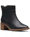 Clarks Lileigh Charm Leather Boot In Black