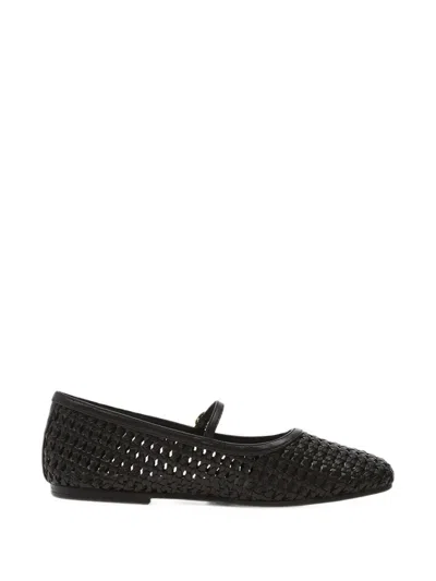 Clarks Livia Sky Woven Buckle-fastening Pumps In Black