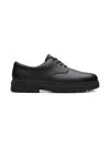Clarks Lorcam Loop Y Boys Senior School Shoes Colour: Black, Size: Senior 10, Fit: F In Black