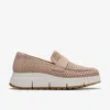 Clarks Elaina Ruby Womens Leather Slip On Loafers In Beige