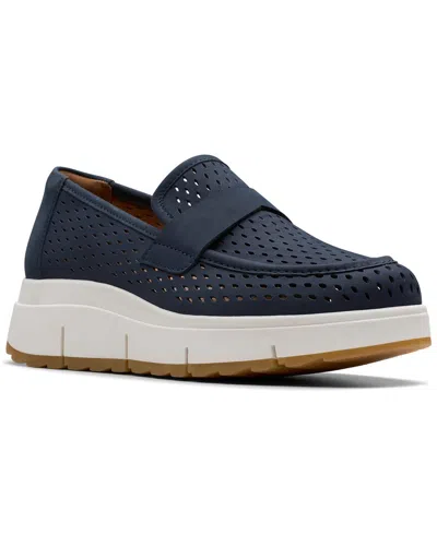 Clarks Loriini Edge Nubuck Loafer In Blue