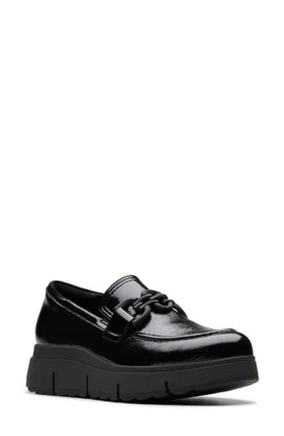 Clarks ® Loriini Izzy Platform Wedge Bit Loafer In Black Patent