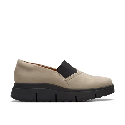 Clarks Loriini West In Beige Nubuck In Brown