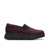 Clarks Loriini West In Red Nubuck In Purple