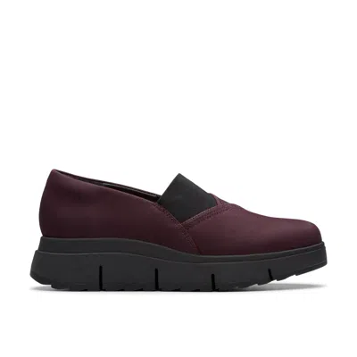 Clarks Loriini West In Red Nubuck In Purple