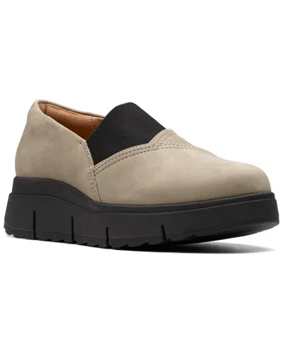 Clarks Loriini West Leather Flat In Grey