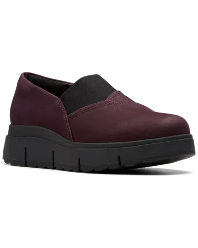 Clarks Loriini West Leather Flat In Purple