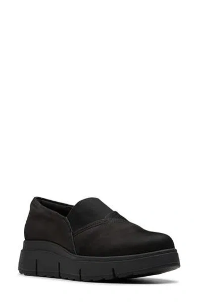 Clarks ® Loriini West Platform Wedge Loafer In Black