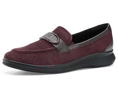 Clarks Lynell Bay Women's Dress Flat Shoes Wine Leather: 7.5 B - Medium, Leather/suede